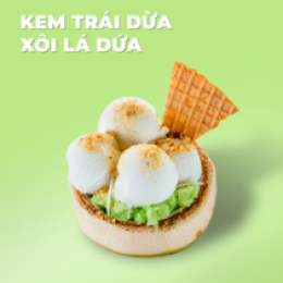 KEM TRÁI DỪA XÔI LÁ DỨA